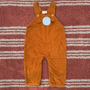 City Mouse 12-18M Tan Corduroy Overalls